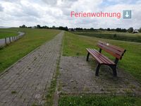 Ferienwohnung Ansicht Deich Sitzbank